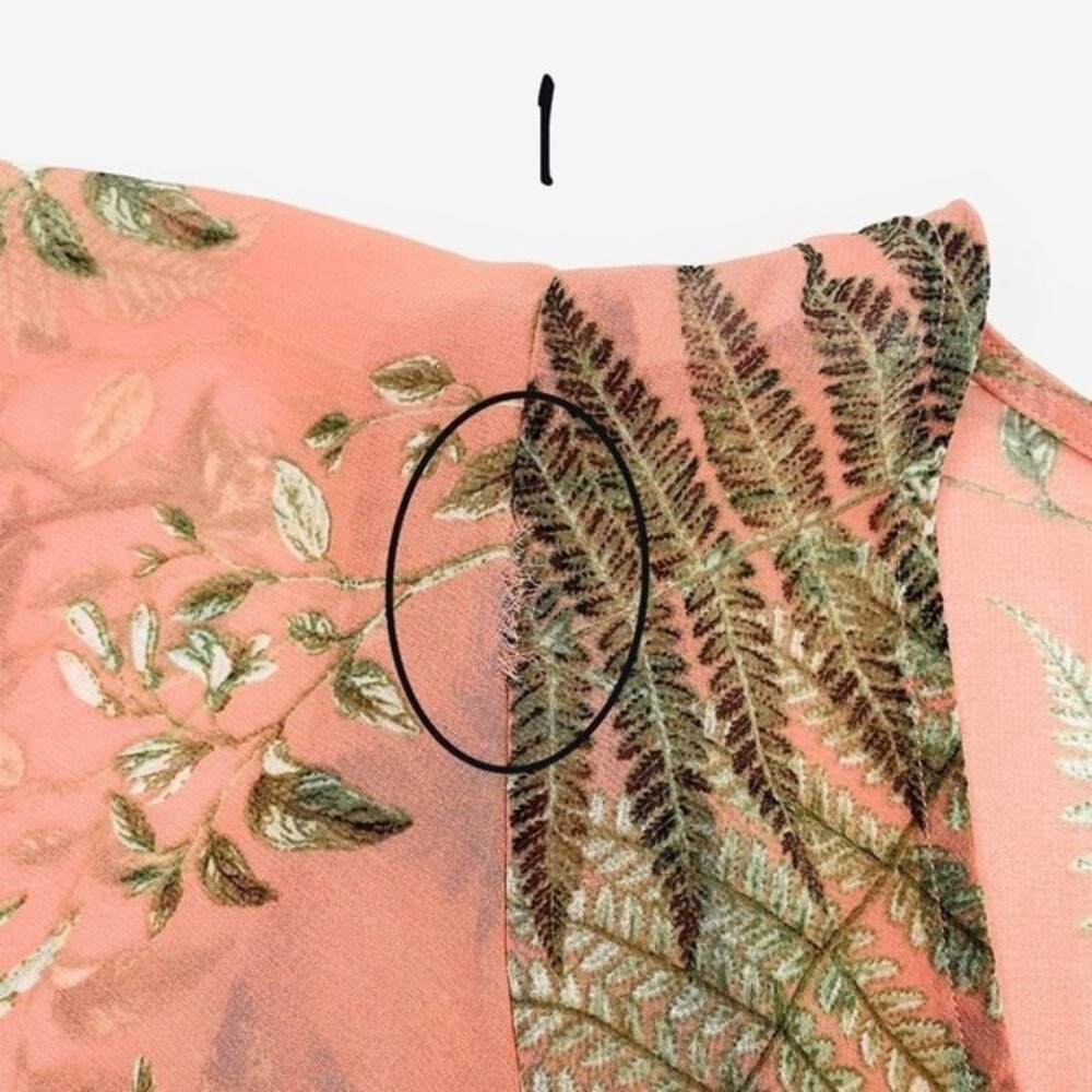 MISA Los Angeles Botanical Print Blouse Size XS Pink Boho Romantic Fairy‎ Summer - Picture 11 of 14